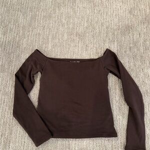 New Abercrombie Off-Shoulder Long Sleeve Top